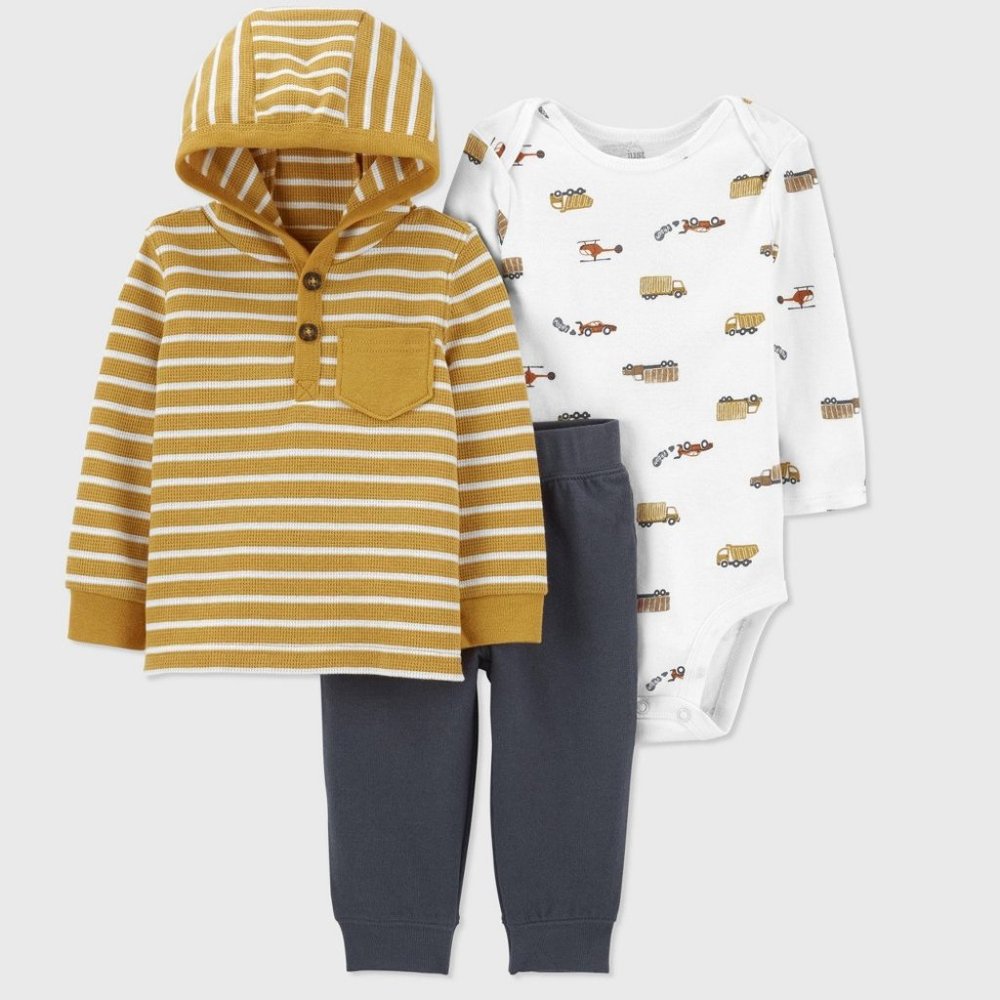 Baby Boys' 3pc Transportation Top & Bottom Set Just One You® Made by Carter's 3M